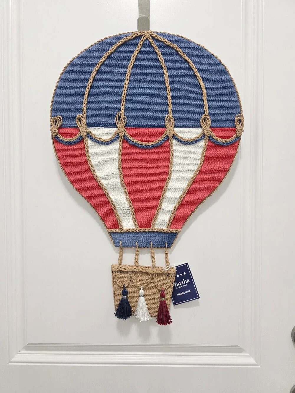 Martha Stewart Patriotic Hot Air Balloon Wall Art Door Decor 4th of July USA - Picture 6 of 6